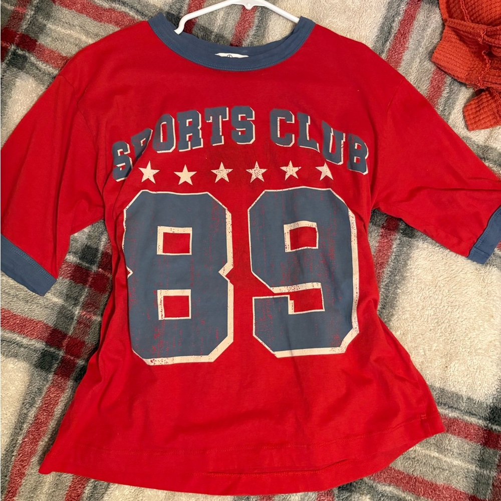 Kids Sports Club '89 Graphic Tee - Red & Blue and a mustang t-shirt!